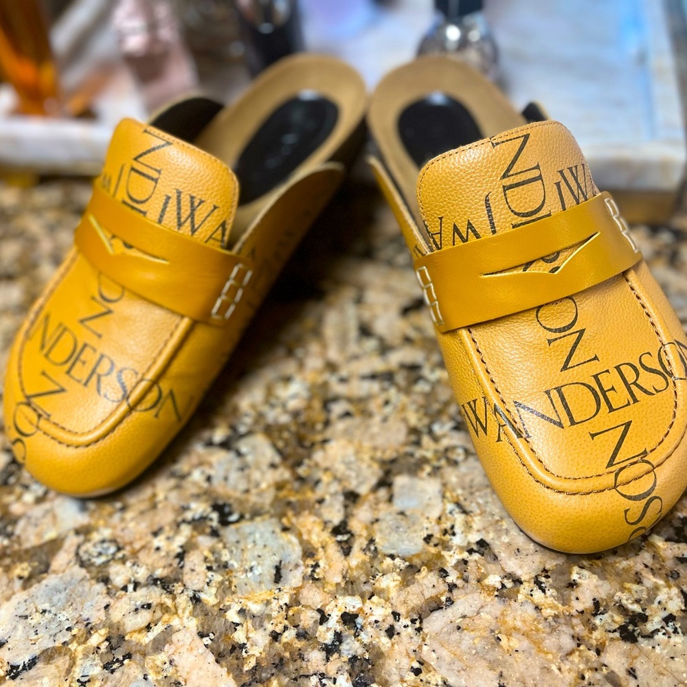 JW Anderson Grid Print Leather Mule **NEW**